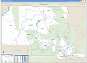 Rio Arriba County Wall Map Basic Style